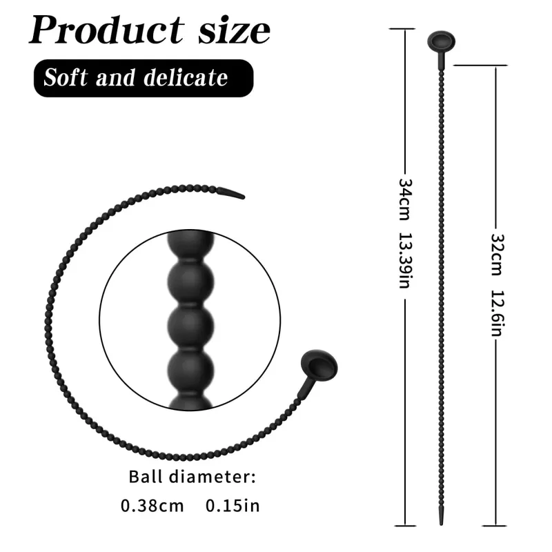 Graduated Urethral Dilator Set – 7 Sizes Soft Silicone Penis Sounding Rod for Men Reusable Sound Trainer Adult Sex Toy