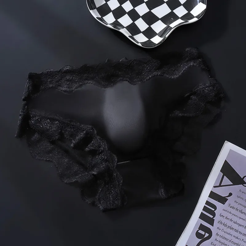 Herr Triangeltrosor Spetskant Fjärilsknut Blommönster Tunt Superbekvämt U Bulge-påse Andas Transparent Underwe
