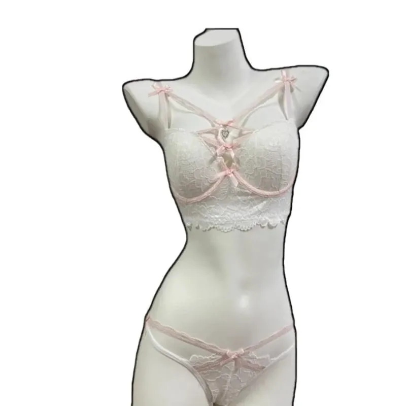 Magic Bust Boost Reggiseno in pizzo Decorazione con pendente a cuore Allure sexy Intimo donna Push‑Up Lingerie S‑XL Taglia 32‑38AB Coppe