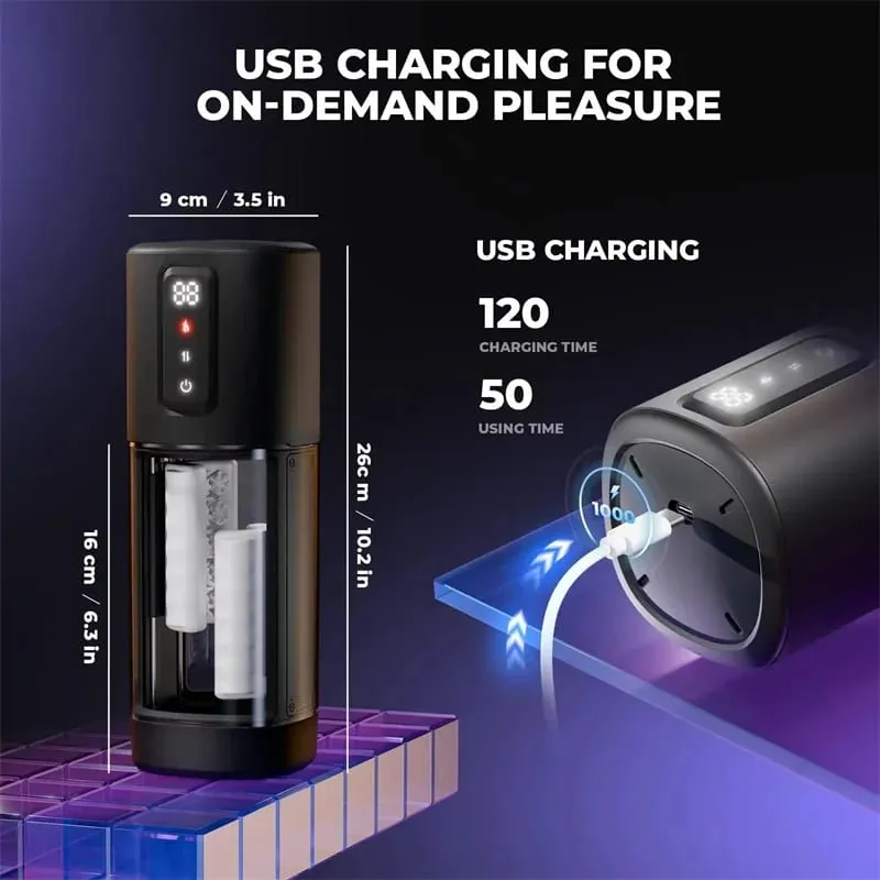 Automatic Thrusting Male Masturbator Rubbing Masturbation Sucking Blowjob Machine Pocket Pussy Adults Sex Toys for Men masturbat — image 3