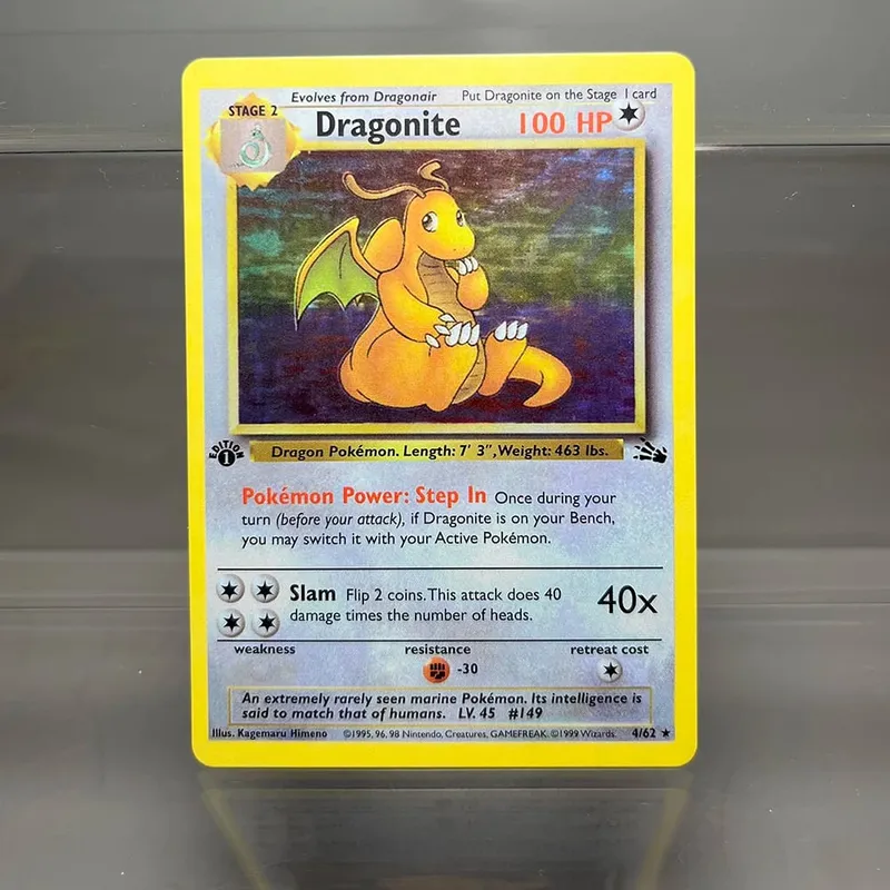 PKM Fossil/Base Set PROXY Cards Charizard Venusaur Blastoise Game Collection Cards Game Toys Card Hobbies