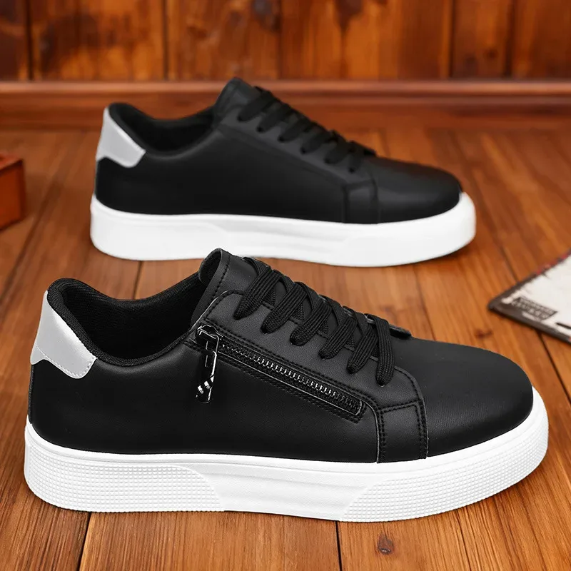 plus Size Men's Casual Work Shoes 2026 Spring Autumn Fashionable Versatile Youth Board Shoes Comfortable Slip-On Office Footwear