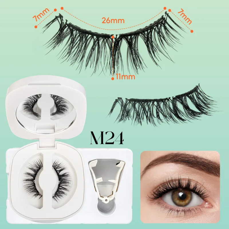 Soft Magnetic Eyelashes No Glue Needed Reusable Natural Look 3D Lashes Easy Apply Soft Magnetic Lashes Kit for Eye Makeup