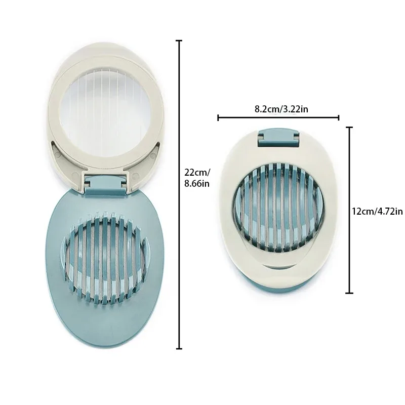 Taglierina per uova multifunzionale Affettatrice per uova in acciaio inossidabile 304 Affettatrice per insalata di frutta Separatore per uova conservate Gadget da cucina