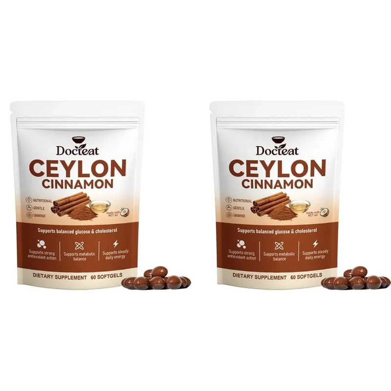 Ceylon Cinnamon Softgels dengan Vitamin B6 MCT Oil Menyokong Seimbang Glukosa dan Kolesterol Tenaga Imbangan Metabolik 60 Softgels — image 8