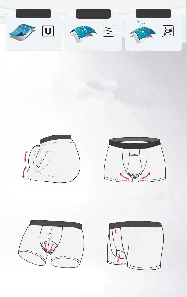Nam Võ Sĩ Quần Short Đẩy Lên Quần Lót Modal Pantie Người Thoáng Khí Từ Băng Lụa Viên Đạn Tách Túi Quần Lót Cueca