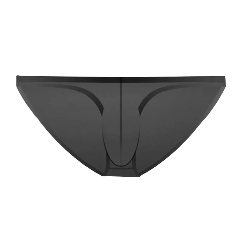 1pc verão nova roupa interior masculina cuecas de seda gelo ultra-fino transparente respirável sexy confortável cintura baixa cuecas para homem 3256809692642600