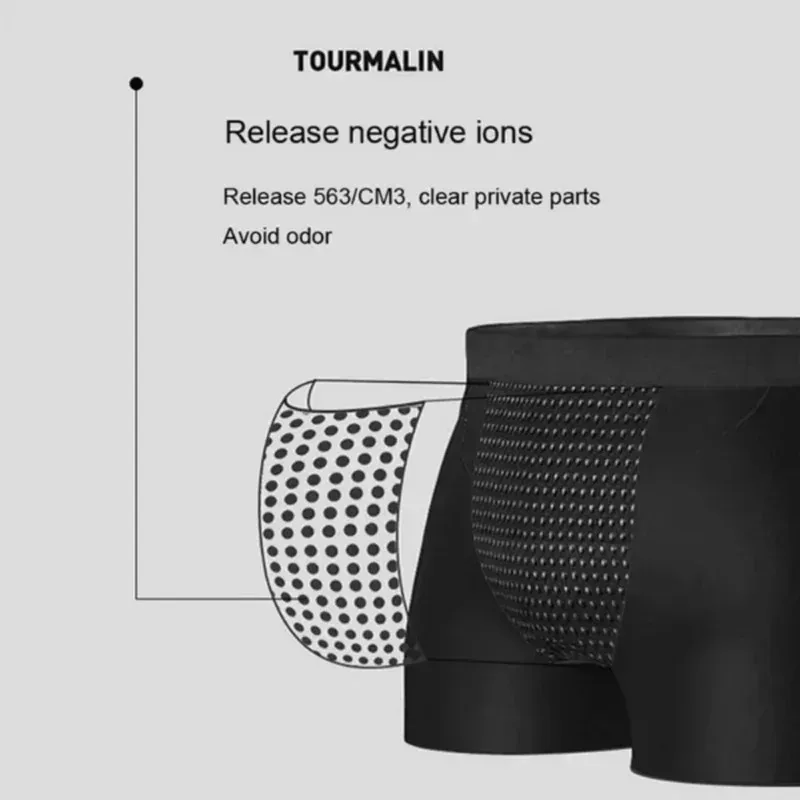 Upgraded 53 Magnets Boxer Briefs for Men Magnetic Therapy Pain Relief Blood Circulation Brazilian Underwear Size L to 5XL