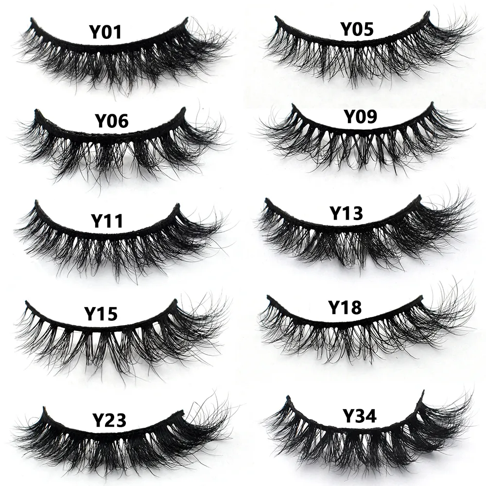 Real Mink Fluffy Short Eye Lashes Extension Wispy Soft Natural Short False Eyelashes Daily Wear Full Strip Lashes Makeup