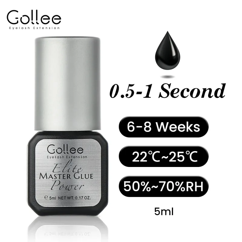 Gollee 0.5s Fast Dry Lash Extension Glue Professional Lash Adhesive Lasting 6-8 Weeks Waterproof Grafting Eyelash Super Bonder