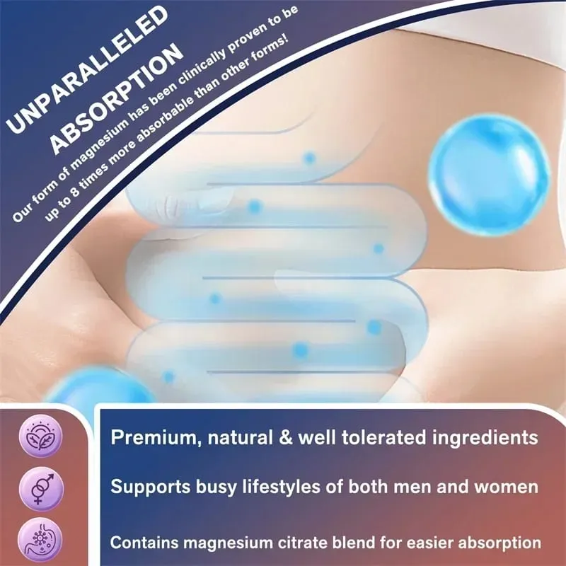 Magnesium Complex Capsules - Contains Citrate and Malate To Support Bone Heart and Muscle Health Boost Immunity Non-GMOSupple