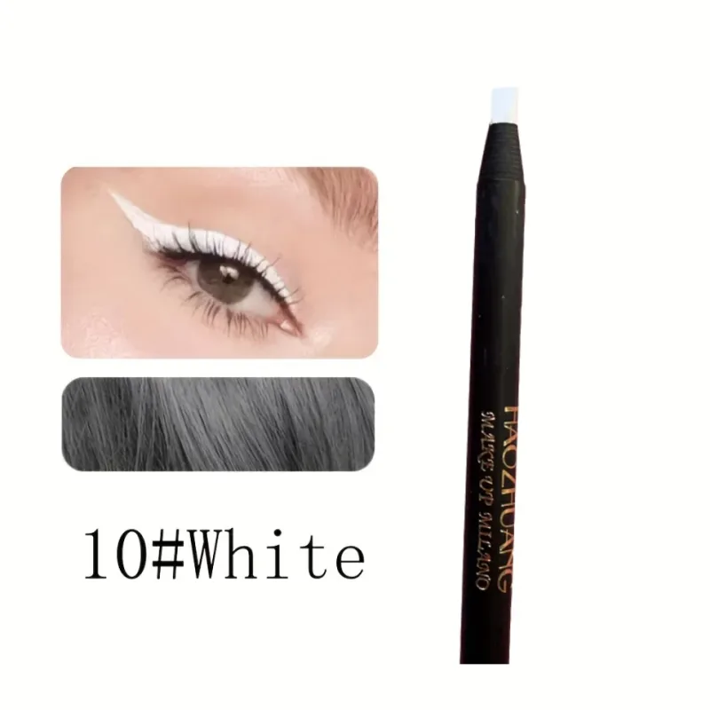 Pull Eyebrow Pencil Black Makeup High Quality Wild Line Eyebrow Pencil Hard Core Flat Head Pen White Waterproof