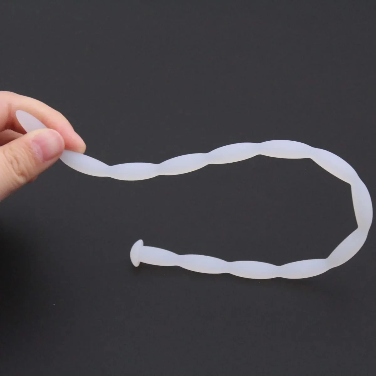 Manyjoy 8 Sizes White Wave Shape Silicone Urethral Dilator Male Masturbation Blockage Stimulator Catheter Adult Sex Toys for Men