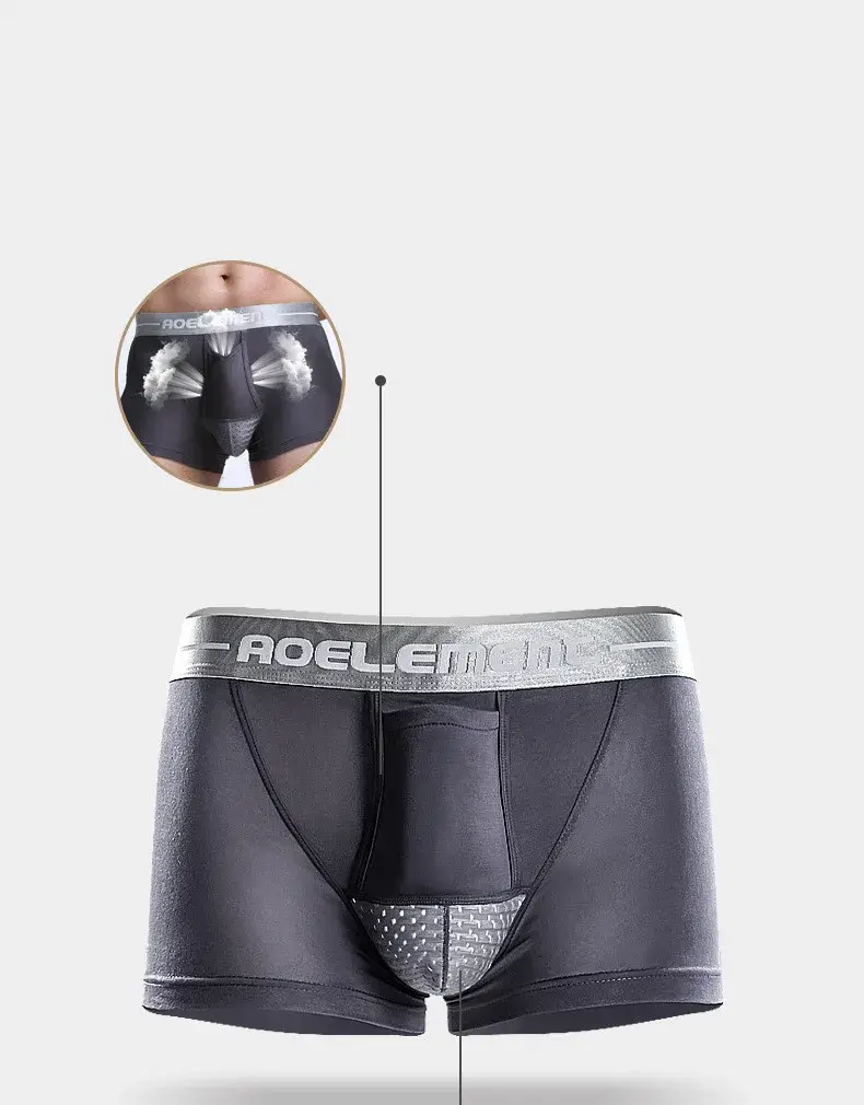 Men's Boxer Shorts Push Up Underwear Modal Underpants Male Brethable Bullet Separation Pouch Panties Cueca Plus Size L-5XL — image 2