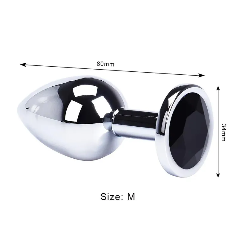 Stainless Steel Anal Plug Butt Plug With Jewelry Colorful Crystal Anus Plug Adults Sex Toys for Men Women Gay Adult Game Sex Toy