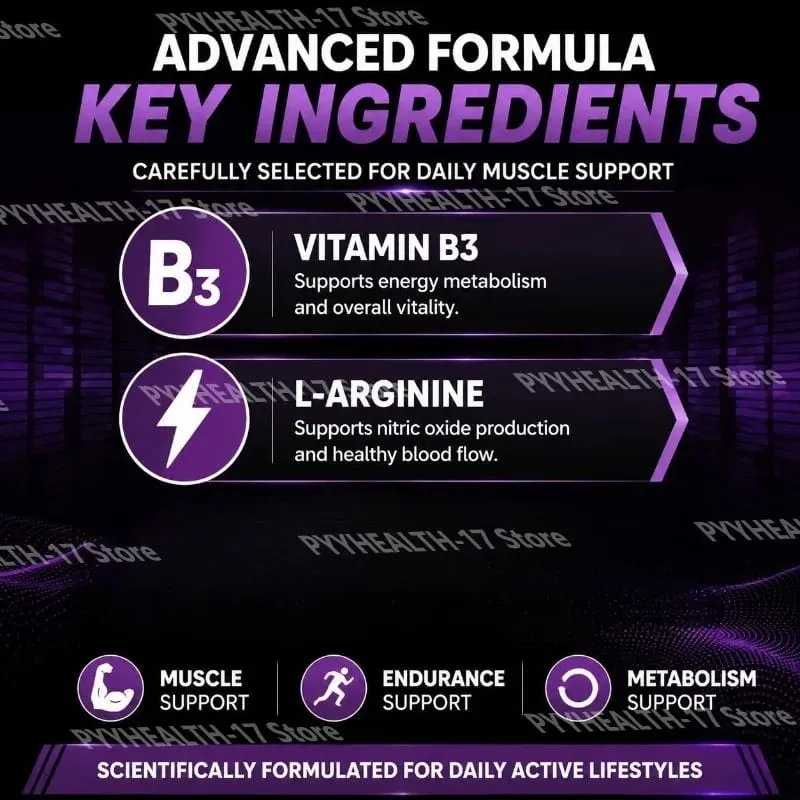 191XT muskelspray med vitamin B3 L-arginin og Tribulus terrestris ekstrakt for muskelstøtte udholdenhed 30 ML — image 4