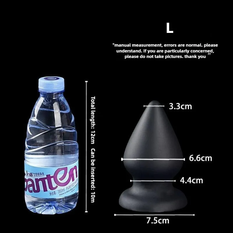 Huge Anal Plug Liquid Silicone Soft Conical Butt Plug Big Anal Dildos for Women Men G-spot /prostate Massage 18+ Sex Toys — image 9
