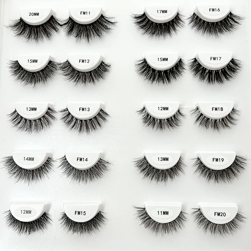 3D Mink Lashes Transparent Band False Eyelashes Natural Fake Eyelash Anime Winged Clear Band Lashes Manga Lashes Makeup
