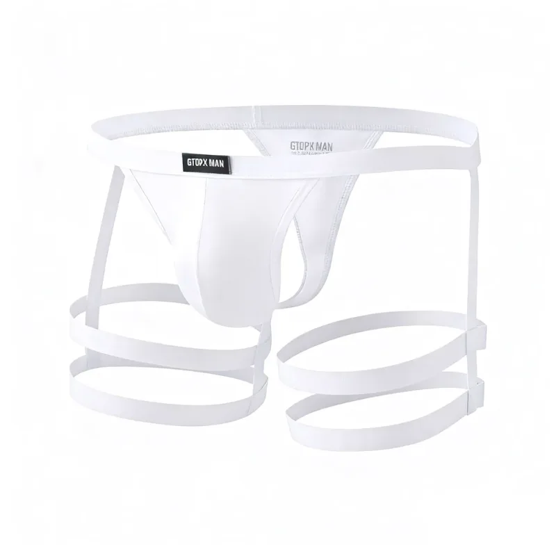Atmungsaktive elastische Herren-Tanga-Slips mit niedrigem Bund und U-konvexem Beutel-Design, geeignet für Frühling, Sommer, Herbst und Winter — image 2