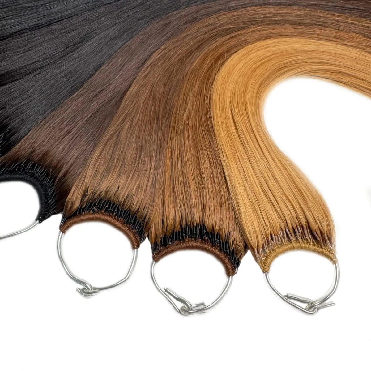 kiikiigirl Korea Popular Cotton String Twins Feathers Hair Extensions Virgin Remy Hair Pre-bonded Hair Extensions — image 3