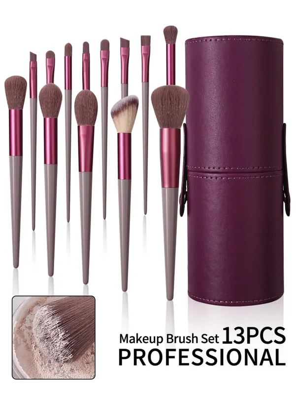 13PCS Professional Makeup Brushes Set Soft Fluffy Foundation Eyeshadow Concealer Blending Blush Brush Kabuki Women Beauty Tool