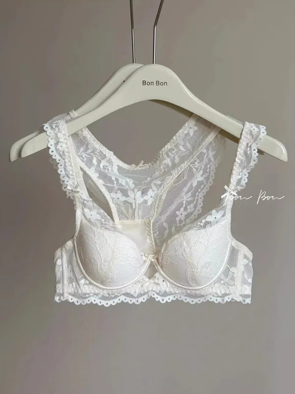 Sexy Lace Push Up Bra for Bigger Look Minimizer Slimming Underwire Support Tuck Side Fat No Sagging Steel Ring Plus Size