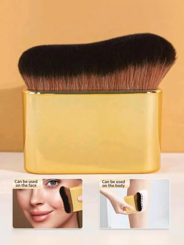1 rose gold foundation brush for tanning blending foundation blush eyeshadow bronzer and foundation on face and neck with high and low end bristles — image 7