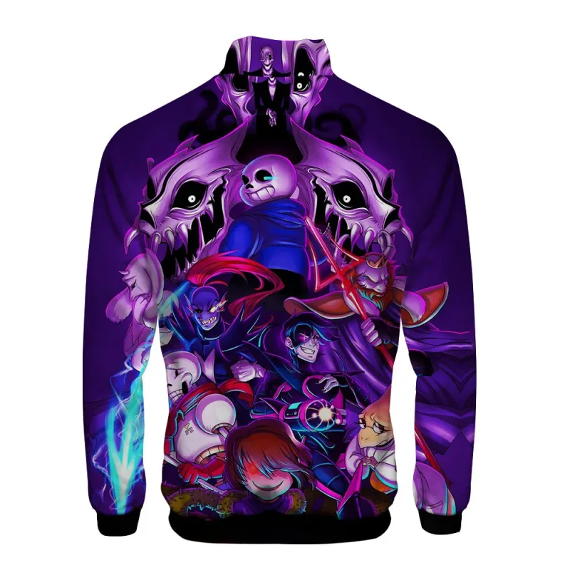 Luksusowe popularne Sans Undertale 3D Print Zipper Raglan kurtka wiatrówka chłopcy/dziewczęta wygodne kurtki ze stójką płaszcze