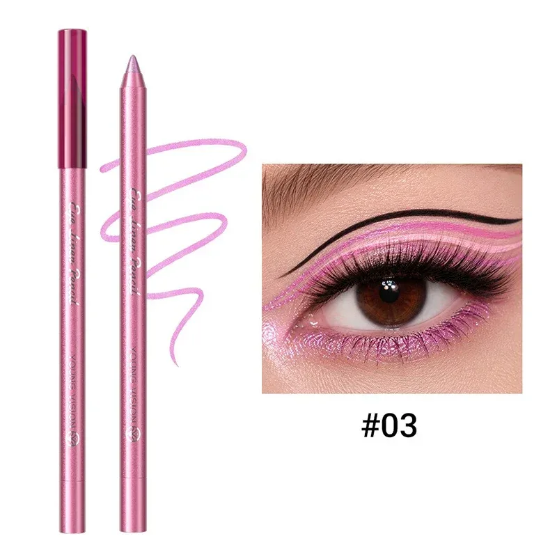 14 Color Eyeliner Pencil Pearlescent Matte Dark Purple Red Eye Liner Waterproof Long Lasting High Pigment Eyeshadow Makeup
