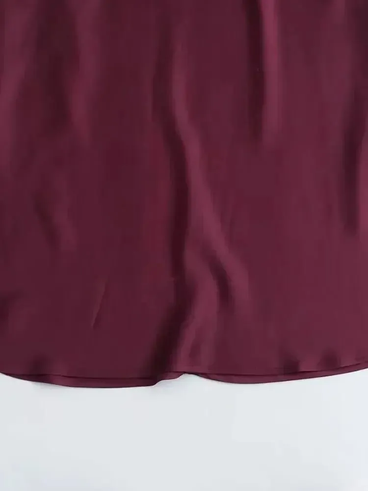 Vestido Midi de satén para mujer, vestidos largos para mujer, vestidos de noche elegantes y elegantes, vestido de fiesta para mujer