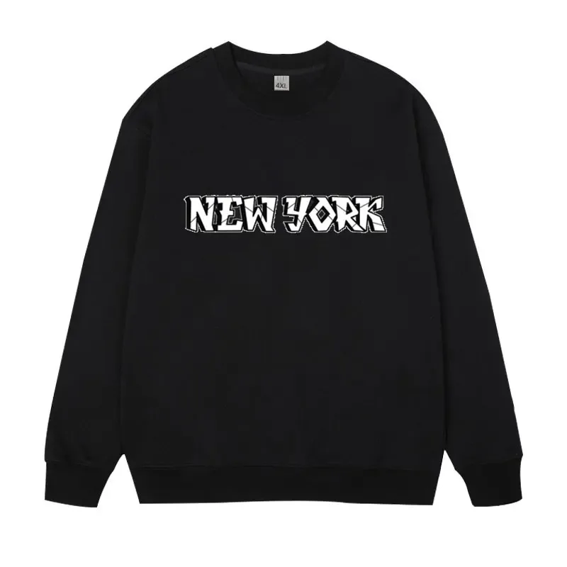 プラスサイズメンズプルオーバーフルコ​​ットンスウェット 5XL 6XL 7XL 秋冬長袖プリントトップス男性服 110kg-180kg