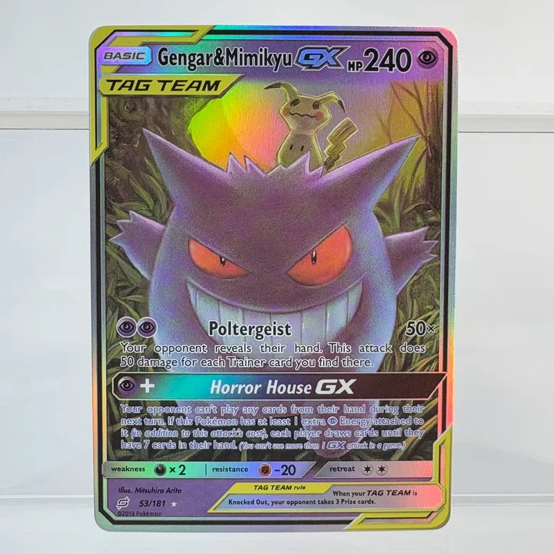 PKM Foil Proxy Card GENGAR&MIMIKYU GX DARK GENGAR Hobbies Game Collection Battle The best gift PTCG Card