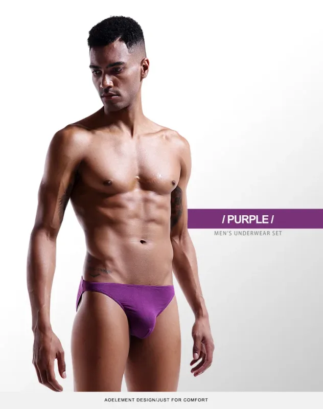 Men's underwear men's small triangle pants U convex Modal thin stretch sexy low waist tight narrow side underpants