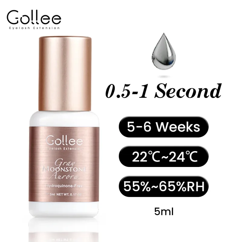 Gollee 0.5s Fast Dry Lash Extension Glue Professional Lash Adhesive Lasting 6-8 Weeks Waterproof Grafting Eyelash Super Bonder