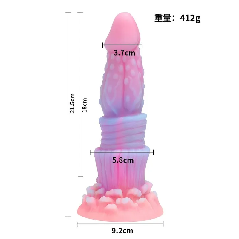 สมจริง Night เรืองแสง Anal Plug Luminous Monster Dragon Dildo สำหรับผู้หญิงผู้ชาย Butt Plug เซ็กซี่สุนัขรูปร่าง Sex Toy สำหรับคู่