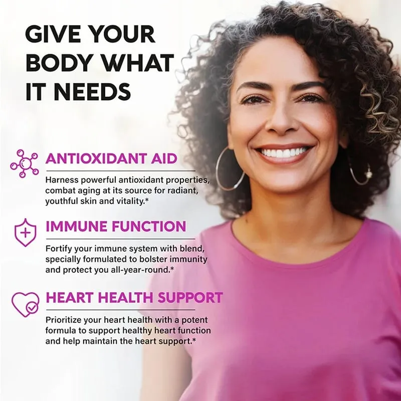Resveratrol Capsules | Berberine | Quercetin | Apple Cider Vinegar - Antioxidant Heart Health & Metabolism - 60/120 Capsules