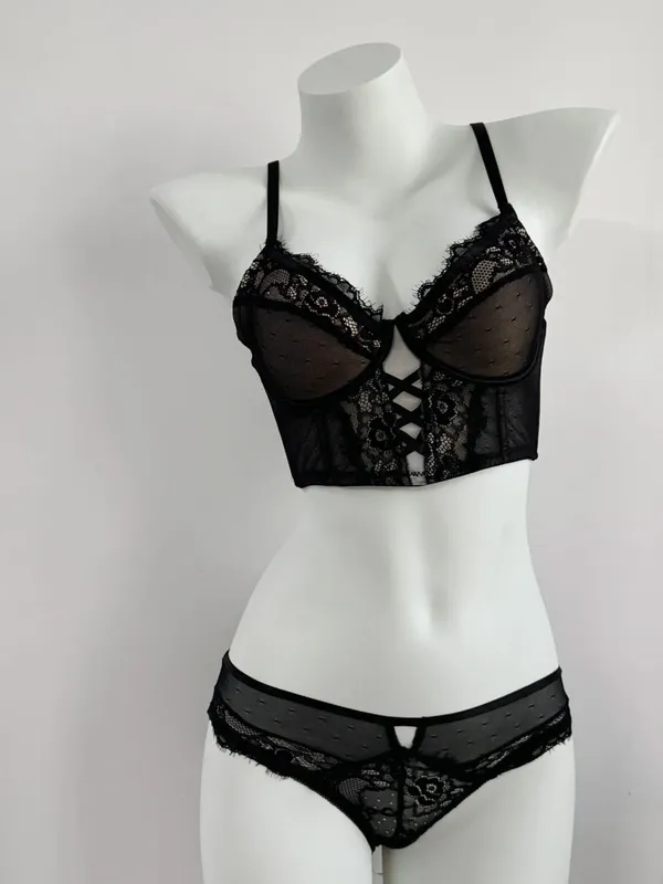 Luxury Fishbone Lace Bra Set for Small Chest | Anti-Sag Soft Underwire Push Up | Tuck Side Fat Enhancer | Sexy Tushy G & Panty