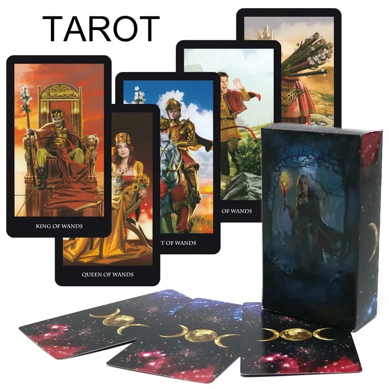 Witches Tarot Deck Oracles Cards Mysterious Divination English Tarot Cards for Women Girls Cards Game Board Game PDF Guidebook