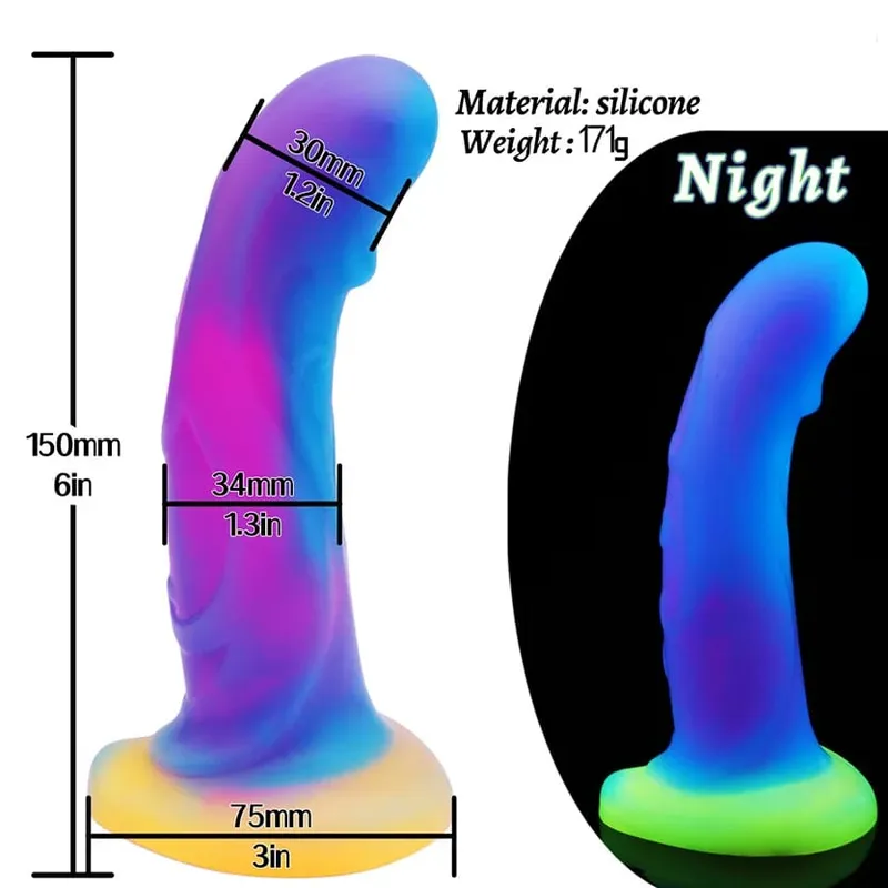 สมจริง Night เรืองแสง Anal Plug Luminous Monster Dragon Dildo สำหรับผู้หญิงผู้ชาย Butt Plug เซ็กซี่สุนัขรูปร่าง Sex Toy สำหรับคู่