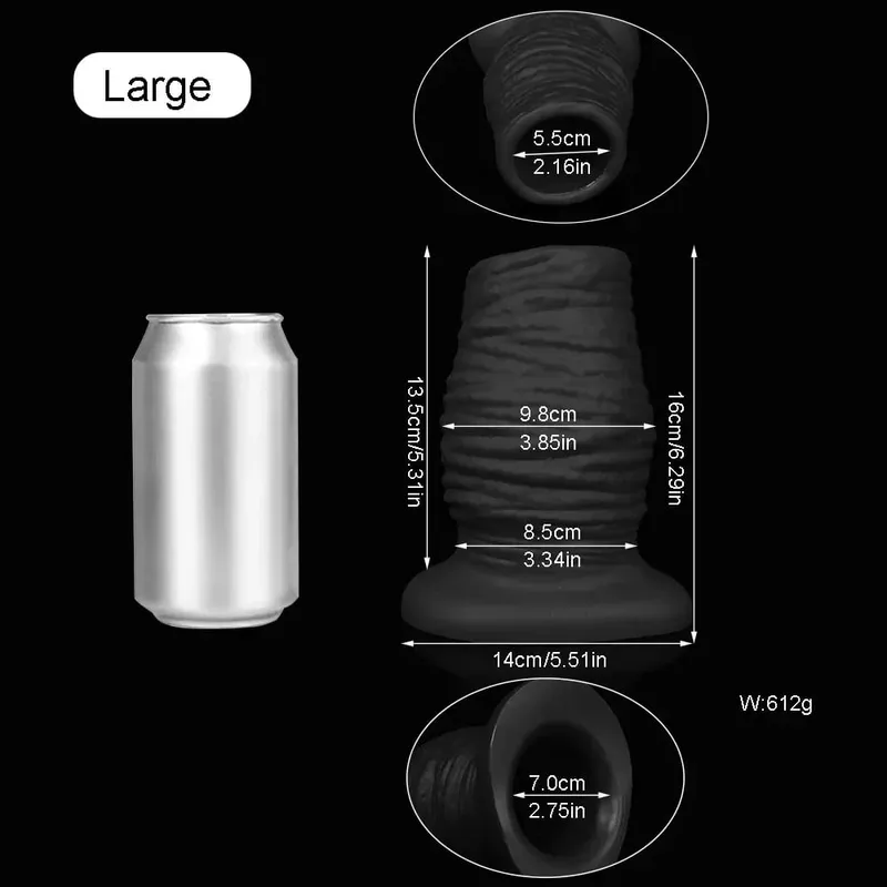 3/3.46/3.85 Inch Huge Hollow Anal Plug Liquid Silicone Soft Butt Plug Vaginal Anal Expansion Speculum Gay Fisting BDSM Sex Toys — image 11