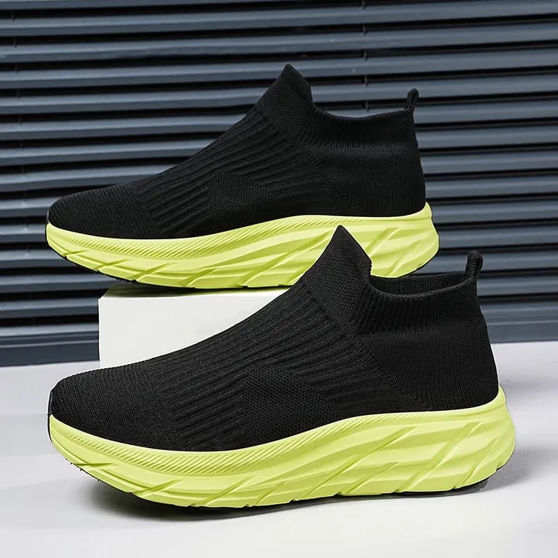Men's Running Shoes Lightweight Breathable Mesh Elastic Comfortable Durable Fashion Casual Hot Selling Sports Sneakers