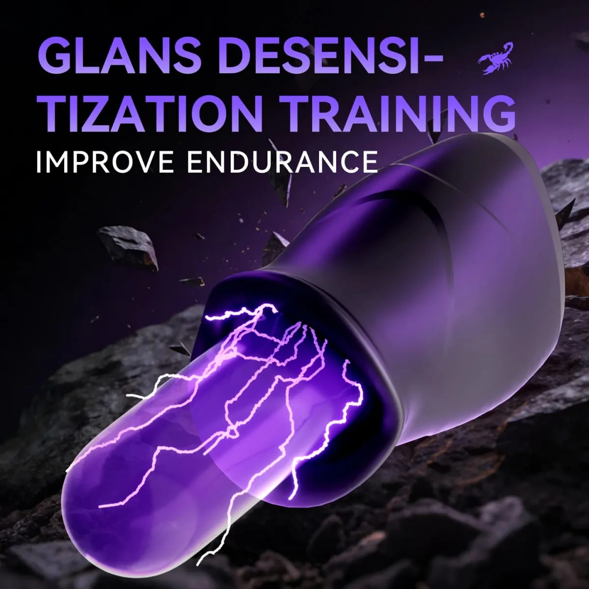 Glans Exerciser Vibrating Electric Shock Masturbator for Men Delay Endurance Training Penis Glans Trainer Male Sex Toys — image 3