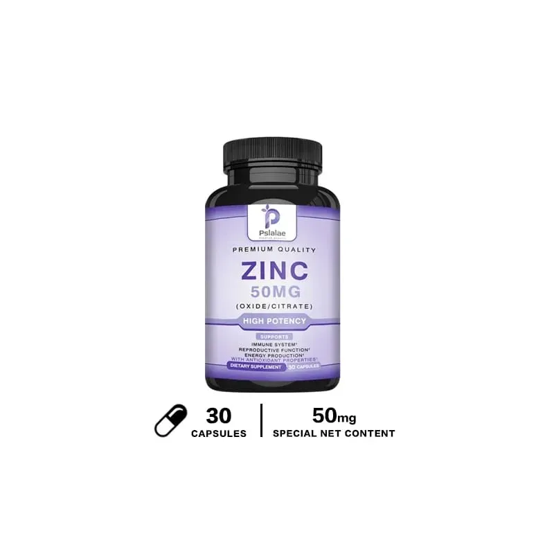 Zinc Supplements - Promotes Energy Production Supports Immune System and Overall Health