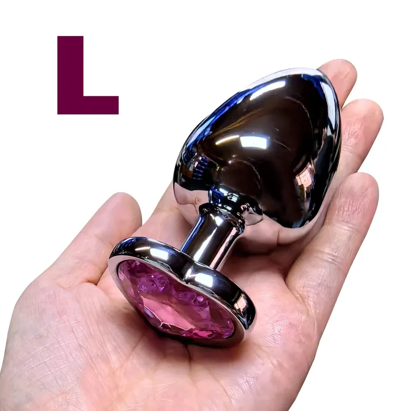 Heart Base Mini Smooth Metal Anal Plug Beginner Butt Plug Masturbation Stimulator Tool Sex Massager Adult Sex Toys For Man Women
