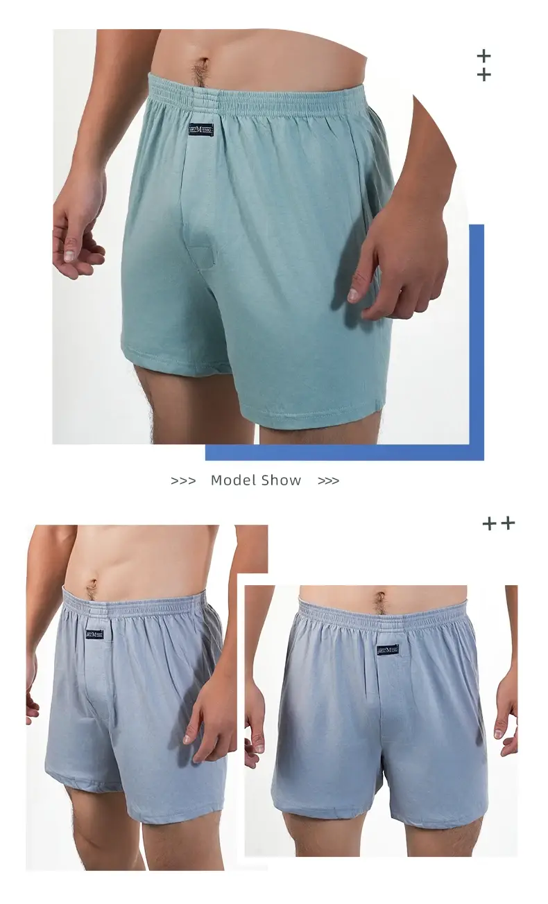 1PC duże kalesony jednolite spodnie od piżamy w domu Plus Size bokserki krótkie dla mężczyzn wysokiej talii spodnie Allo bawełniane spodnie spodnie do spania — image 6