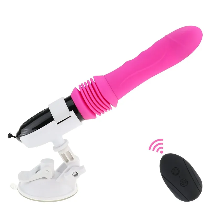 Telescopic Dildo Vibrator Automatic Up Down Massager G-spot Thrusting Retractable Pussy Vibrate Large Size Sex Toys for Women