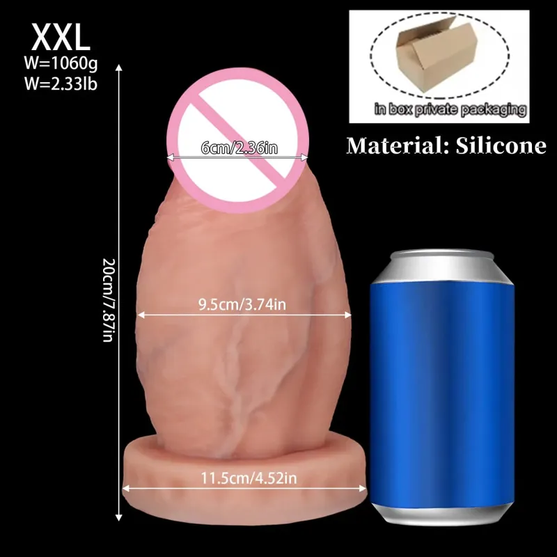 Ny Realistisk Stor Kæmpe Tyk Anal Dildo Butt Plug Kæmpe Stor Blød Silikone Anal Plug Expander Træning Voksen Sexlegetøj til Kvinder