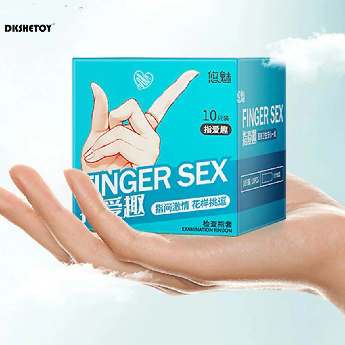 8/10 stk. Ultratynd smøring Fingerærmer Onani G-punkt Stimulering Kondomer Vaginal Klitoris Massage Les Voksen Sexlegetøj