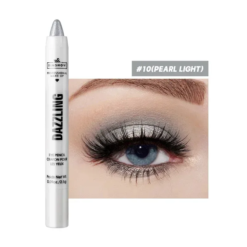 12 Colors Pearlescent Eyeshadow Pencil Waterproof Long Lasting Glitter Shimmer Eye Shadow Pen Eyeliner Stick Eyes Makeup Tools
