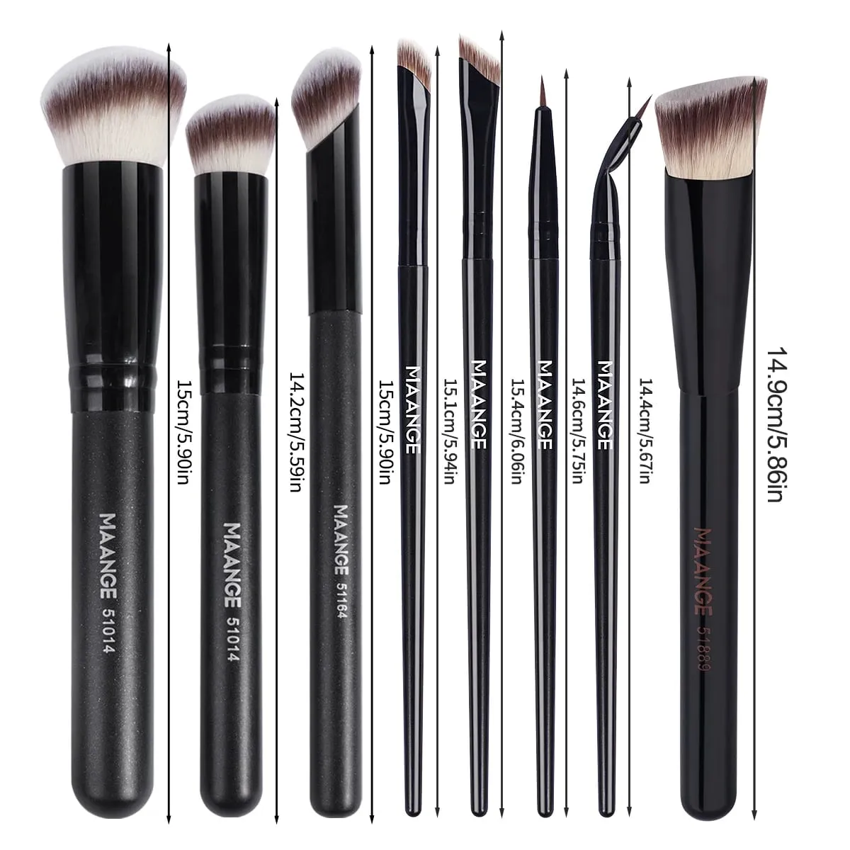 Makeup Brushes 8pcs Premium Synthetic Powder Foundation Contour Concealer Eye Shadow Blending Liner Makeup Brush Kit Tool — image 2